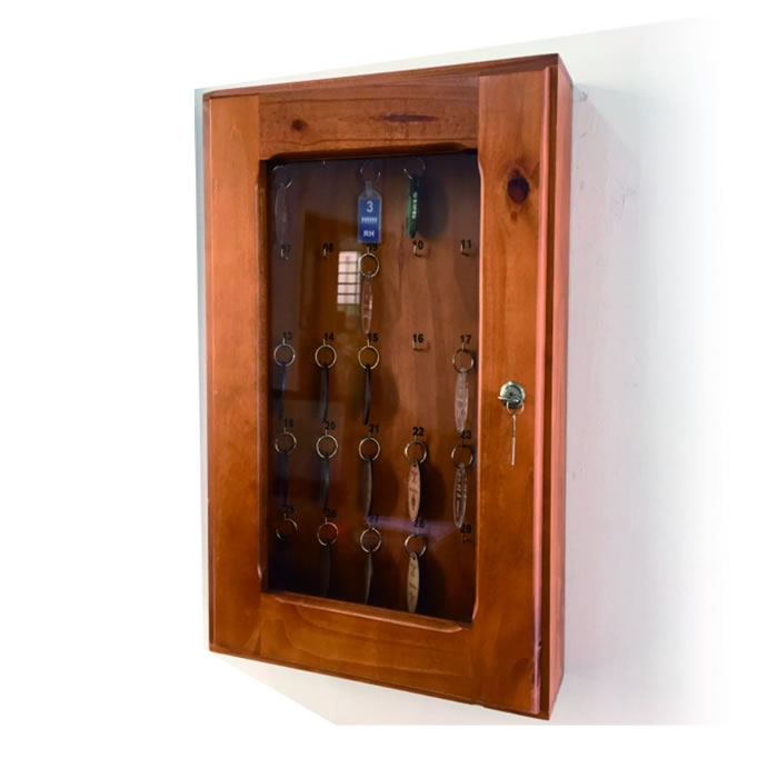 Armário de madeira tingida para chaves – QMCX-T